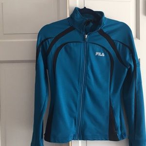 Fila turquoise warm up jacket.